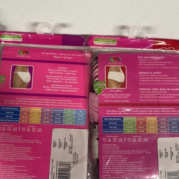 Fruit of the Loom set of 2 pack Womens Panties Sz Small - Picture 4 of 6